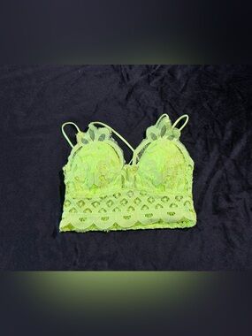 Zenana Signature Lace Bralette in Neon Lime